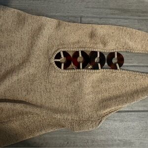 Cult Gaia Taupe Knit Maxi Halter with open back